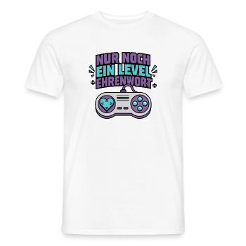 Nur noch ein Level Ehrenwort – Gamer T-Shirt - Männer T-Shirt - Weiß - Vorne - AI Model Male 178 dark (178cm)