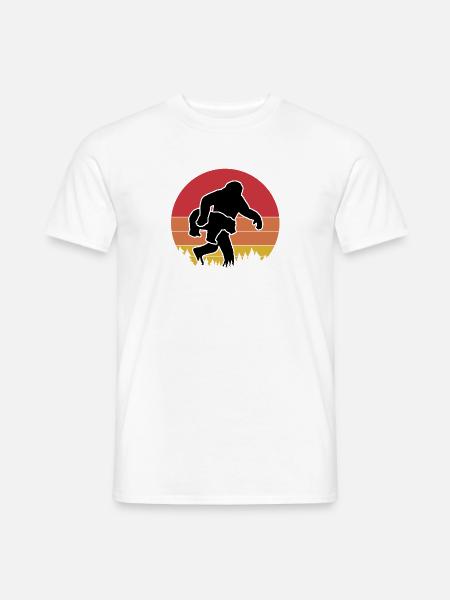 Bigfoot Bär Retro - Männer T-Shirt - Weiß