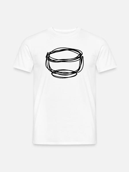 Futternapf handgezeichnet - Männer T-Shirt - Weiß