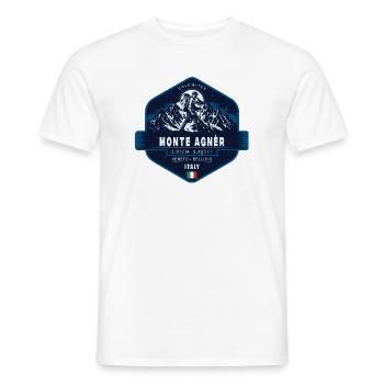 Monte Agnèr Dolomiten, Veneto, Italien Vintage Wanderung - Männer T-Shirt - Weiß - Vorne - AI Model Male 178 dark (178cm)