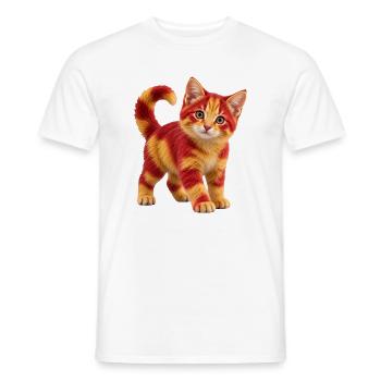 Spanisches Kätzchen - Männer T-Shirt - Weiß - Vorne - AI Model Male 178 dark (178cm)