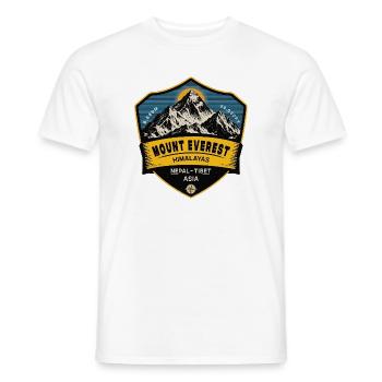 Mount Everest Himalaya Nepal Tibet Vintage Wandern - Männer T-Shirt - Weiß - Vorne - AI Model Male 178 dark (178cm)