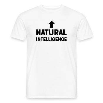 Natural Intelligence funny artificial intelligence - Männer T-Shirt - Weiß - Vorne - AI Model Male 178 dark (178cm)