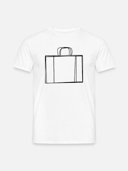 Koffer handgezeichnet - Männer T-Shirt - Weiß