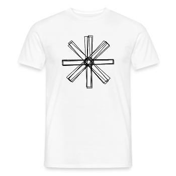 Strohstern handgezeichnet - Männer T-Shirt - Weiß - Vorne - AI Model Male 178 dark (178cm)