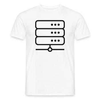 Server-Racklinien-Symbol - Männer T-Shirt - Weiß - Vorne - AI Model Male 178 dark (178cm)