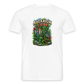 Aquarium Liebe – Motiv für Aquarianer - Männer T-Shirt - Weiß - Vorne - AI Model Male 178 dark (178cm)