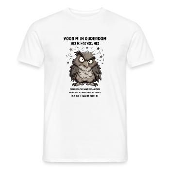 Vor meinem hohen Alter habe ich noch viel bei mir - Männer T-Shirt - Weiß - Vorne - AI Model Male 178 dark (178cm)