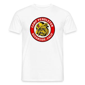 Camp Pendleton Marines USMC 1940er 1950er 1960er Jahre - Männer T-Shirt - Weiß - Vorne - AI Model Male 178 dark (178cm)