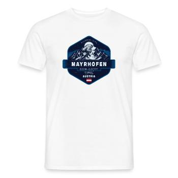 Mayrhofen Zillertal Alpen Tirol Österreich Vintage Ski - Männer T-Shirt - Weiß - Vorne - AI Model Male 178 dark (178cm)