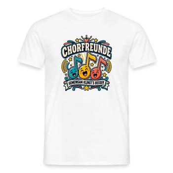 Chorfreunde – Gemeinsam klingt's besser - Männer T-Shirt - Weiß - Vorne - AI Model Male 178 dark (178cm)