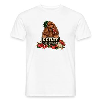 Cocker Spaniel Weihnachten – Gift Inspector - Männer T-Shirt - Weiß - Vorne - AI Model Male 178 dark (178cm)