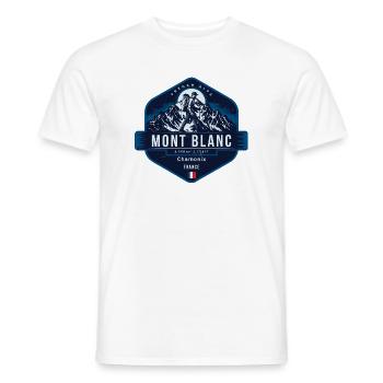 Mont Blanc, Französische Alpen, Chamonix, Frankreich - Männer T-Shirt - Weiß - Vorne - AI Model Male 178 dark (178cm)