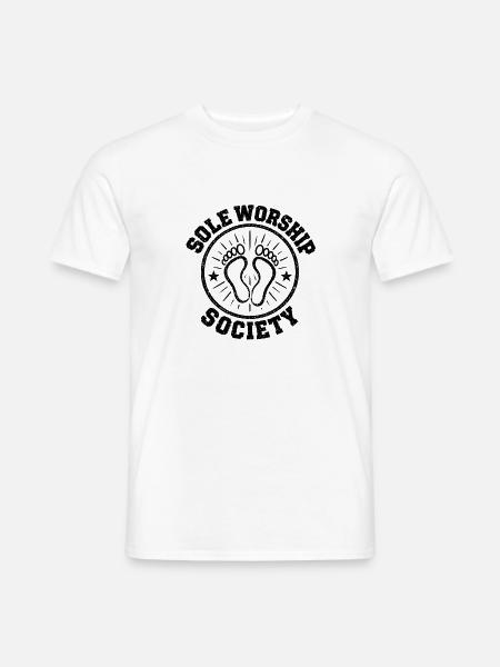 Sole Worship Society Vintage-Fußfetisch-Design - Männer T-Shirt - Weiß
