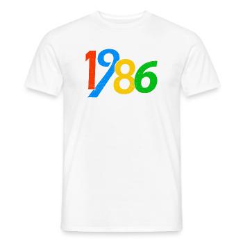 1986 40. Geburtstagsgeschenke für Männer Frauen 40 Jahre - Männer T-Shirt - Weiß - Vorne - AI Model Male 178 dark (178cm)