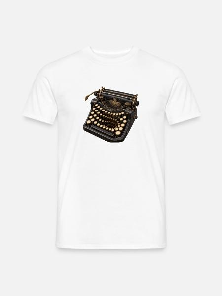 Endlose Schreibmaschine - Männer T-Shirt - Weiß