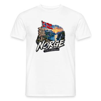 Norwegen - Männer T-Shirt - Weiß - Vorne - AI Model Male 178 dark (178cm)