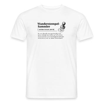 Wanderstempel-Sammler Duden - Geschenk Wanderer - Männer T-Shirt - Weiß - Vorne - AI Model Male 178 dark (178cm)