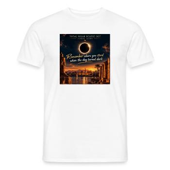 Solar Eclipse Luxor 2027 - Männer T-Shirt - Weiß - Vorne - AI Model Male 178 dark (178cm)
