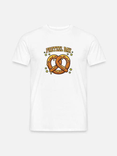 Büro-Humor – Brezeltag - Männer T-Shirt - Weiß