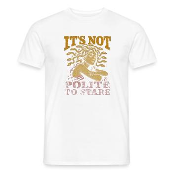 Es Ist Unhöflich Zu Starren Medusa Schlangenhaare - Männer T-Shirt - Weiß - Vorne - AI Model Male 178 dark (178cm)