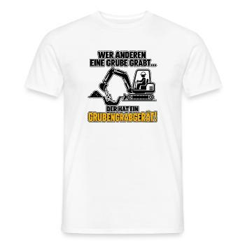 Wer anderen eine Grube gräbt - Männer T-Shirt - Weiß - Vorne - AI Model Male 178 dark (178cm)