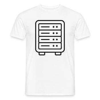 Server-Racklinien-Symbol - Männer T-Shirt - Weiß - Vorne - AI Model Male 178 dark (178cm)