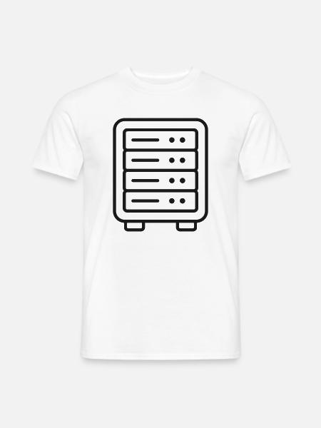 Server-Racklinien-Symbol - Männer T-Shirt - Weiß