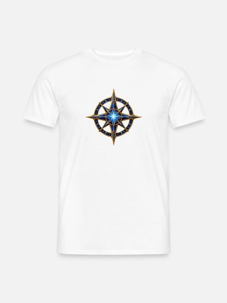 Sternenkompass Mystisch - Männer T-Shirt - Weiß