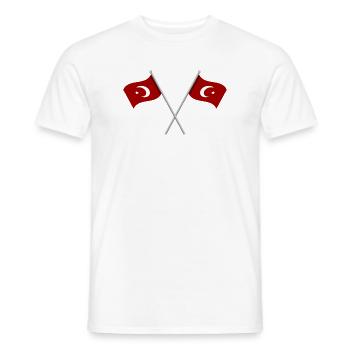 Türkische Flagge - Männer T-Shirt - Weiß - Vorne - AI Model Male 178 dark (178cm)