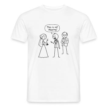 This is not Mayring! (Hermeneutics version) - Männer T-Shirt - Weiß - Vorne - AI Model Male 178 dark (178cm)