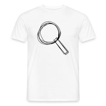 Lupe handgezeichnet - Männer T-Shirt - Weiß - Vorne - AI Model Male 178 dark (178cm)