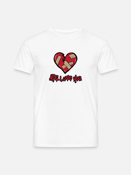 AUTSCH, ICH LIEBE DICH! (Wenn Liebe weh tut) - Männer T-Shirt - Weiß