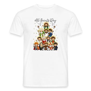 Liebe den römisch-katholischen Allerheiligentag - Männer T-Shirt - Weiß - Vorne - AI Model Male 178 dark (178cm)