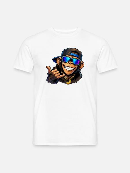 affe-cool - Männer T-Shirt - Weiß