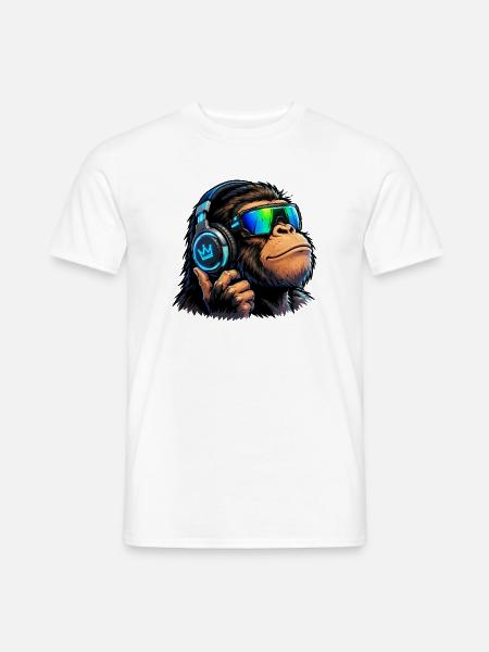 affe-musik - Männer T-Shirt - Weiß