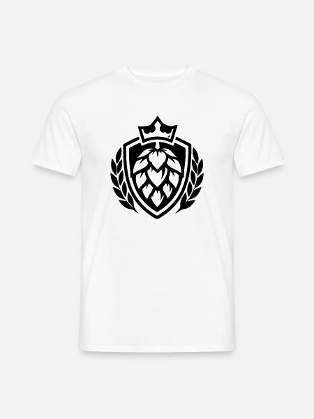 Hopfen Krone Symbol - Männer T-Shirt - Weiß