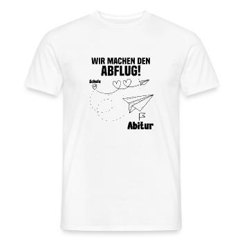 Abitur Wir machen den Abflug Schulabschluss - Männer T-Shirt - Weiß - Vorne - AI Model Male 178 dark (178cm)