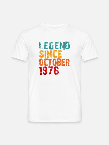 Legende seit Oktober 1976 40. Geburtstagsgeschenke für - Männer T-Shirt - Weiß