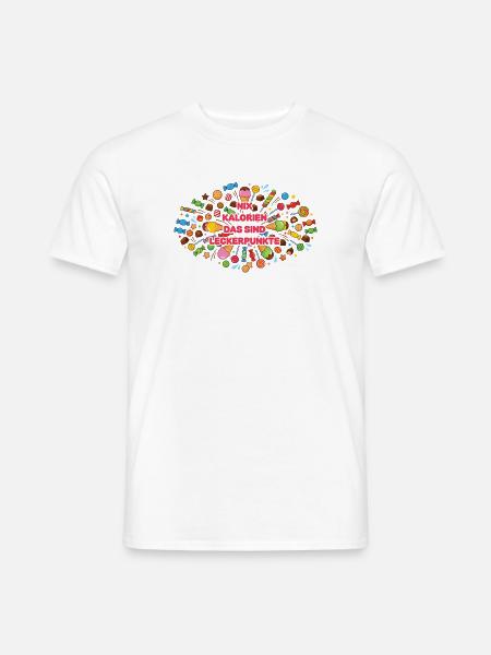 Nix Kalorien sondern Leckerpunkte - Männer T-Shirt - Weiß