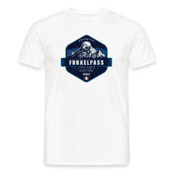 Furkelpass, Südtirol, Italien Motorrad-Dolomiten - Männer T-Shirt - Weiß - Vorne - AI Model Male 178 dark (178cm)