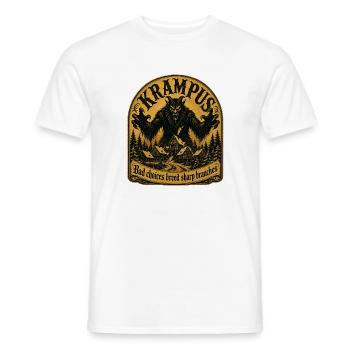 Weihnachtsdämon Geschenk Krampus Maske Kramperl - Männer T-Shirt - Weiß - Vorne - AI Model Male 178 dark (178cm)