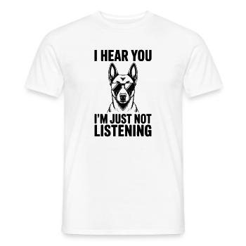 Malinois Spruch Hunde Lustiges Malinois Geschenk - Männer T-Shirt - Weiß - Vorne - AI Model Male 178 dark (178cm)