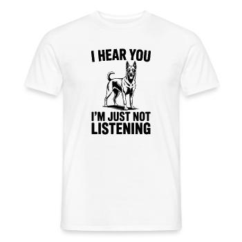 Malinois Spruch Hunde Lustiges Malinois Geschenk - Männer T-Shirt - Weiß - Vorne - AI Model Male 178 dark (178cm)