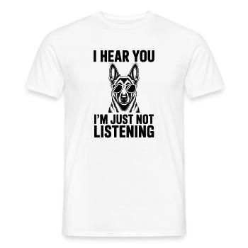 Malinois Spruch Hunde Lustiges Malinois Geschenk - Männer T-Shirt - Weiß - Vorne - AI Model Male 178 dark (178cm)