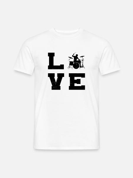 Geschenkidee für den Percussionisten mit Drumming - Männer T-Shirt - Weiß