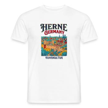 Herne Germany Ruhrkultur City Skyline Cottbus - Männer T-Shirt - Weiß - Vorne - AI Model Male 178 dark (178cm)