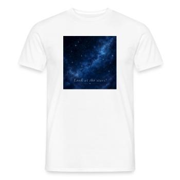 Sternenhimmel - Männer T-Shirt - Weiß - Vorne - AI Model Male 178 dark (178cm)