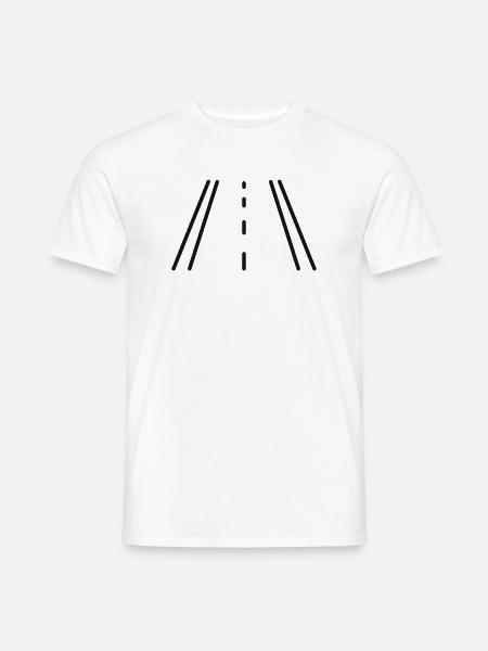 Straßenlinien-Symbol - Männer T-Shirt - Weiß