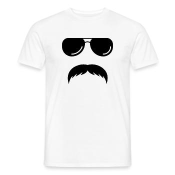 Großer Schnurrbart - Männer T-Shirt - Weiß - Vorne - AI Model Male 178 dark (178cm)